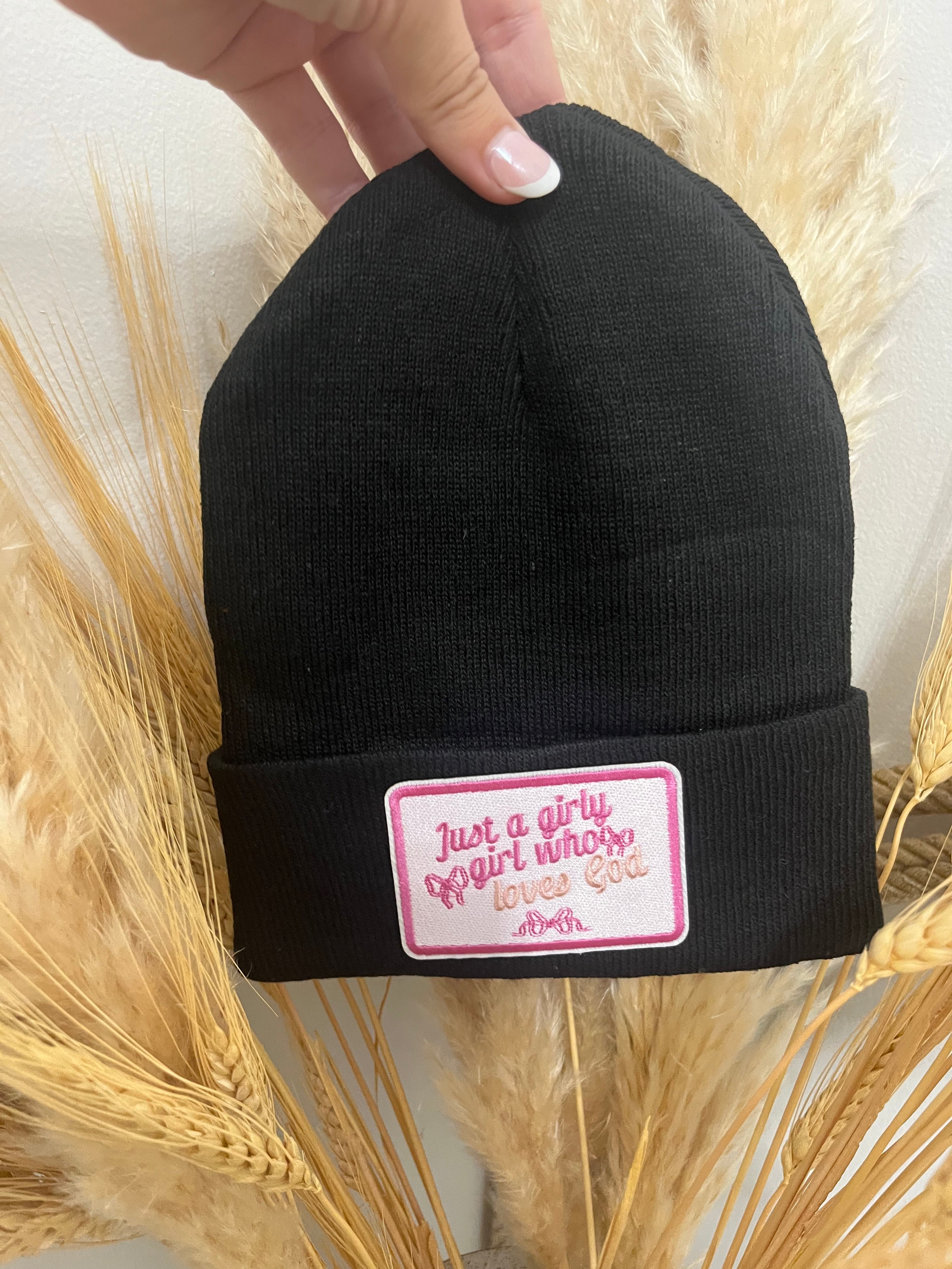 “Just a girly who loves God”￼Beanie