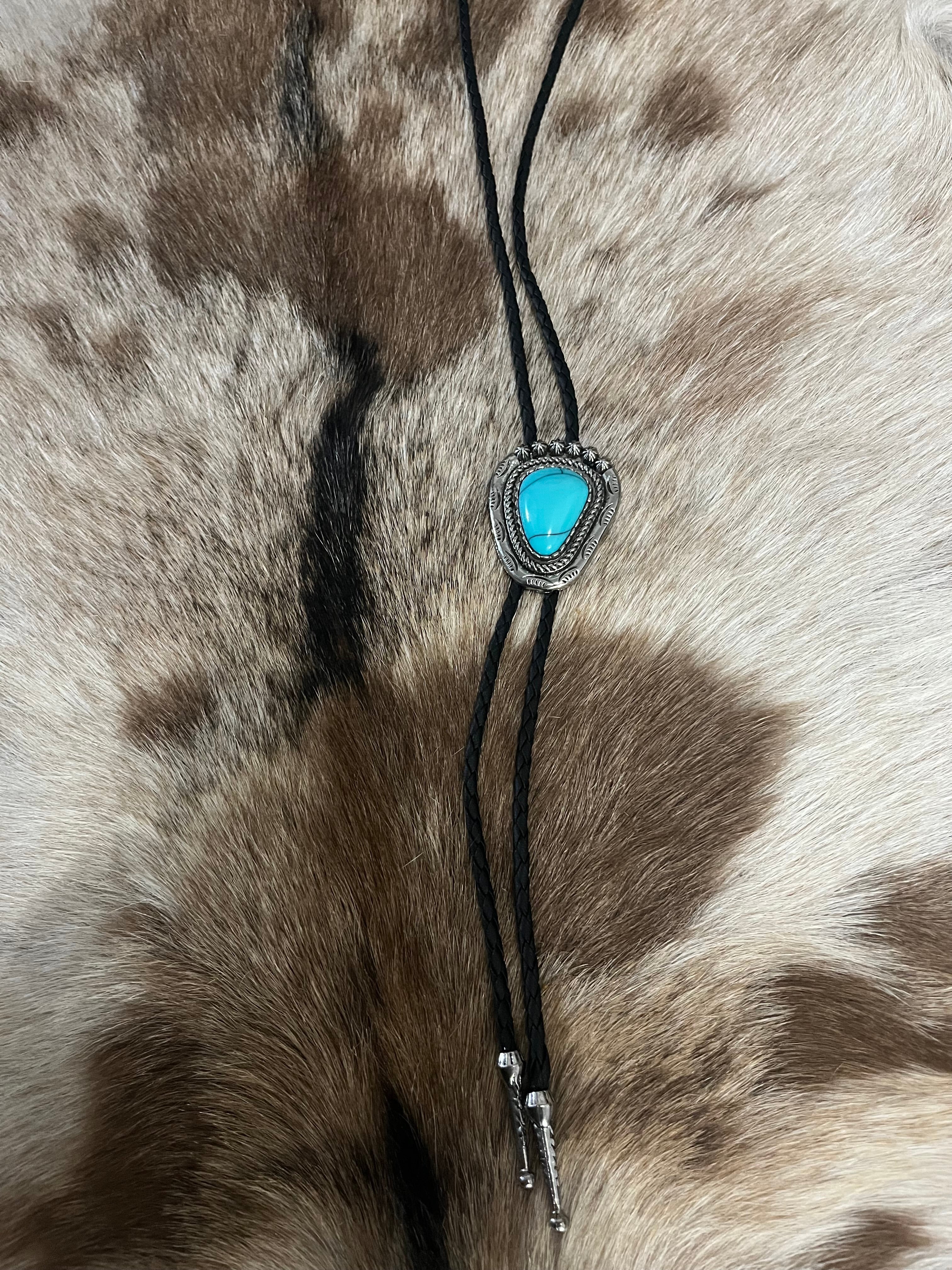 Braided Turquoise Long Necklace