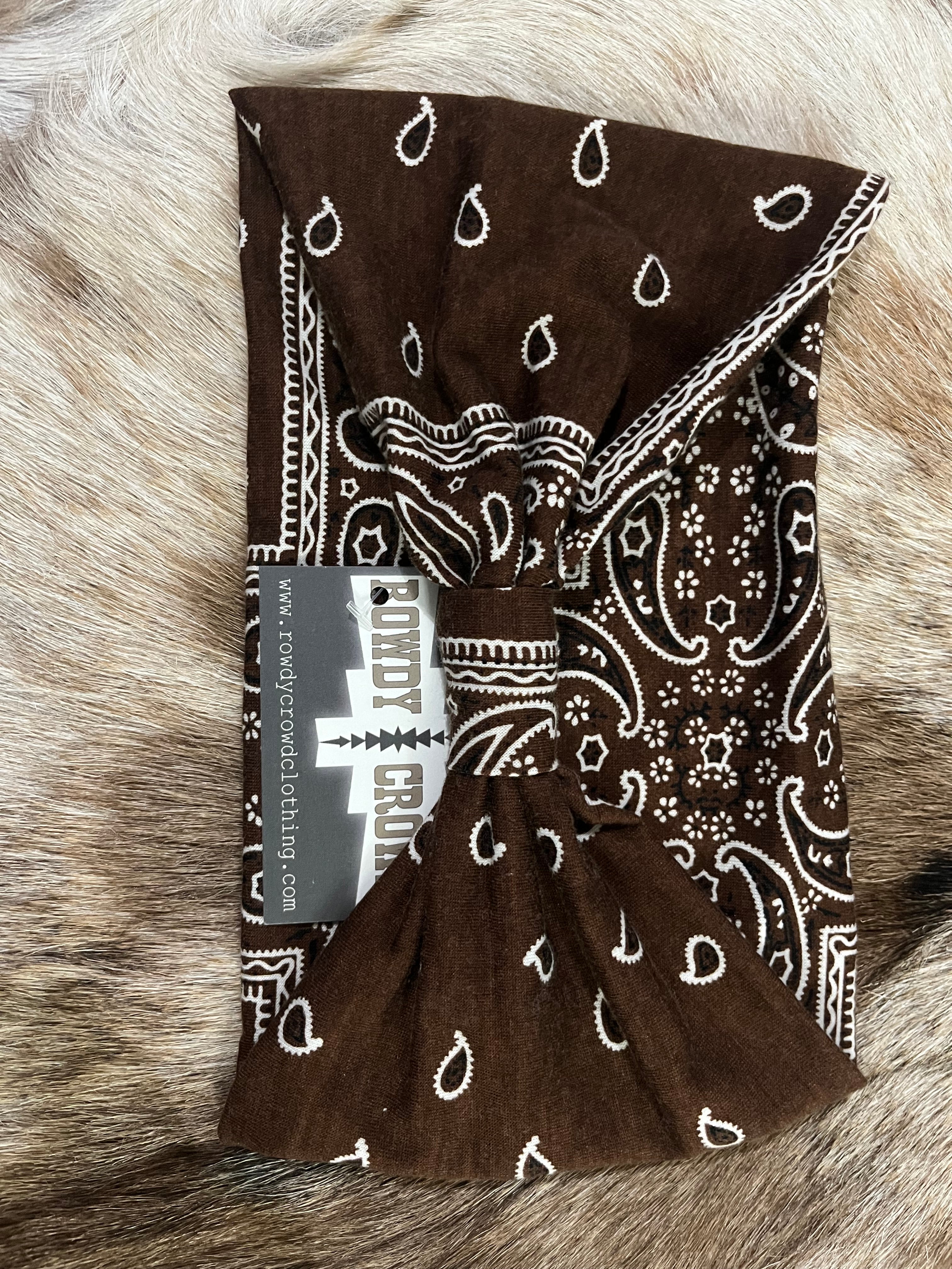 Brown Bandit Bandana Headband