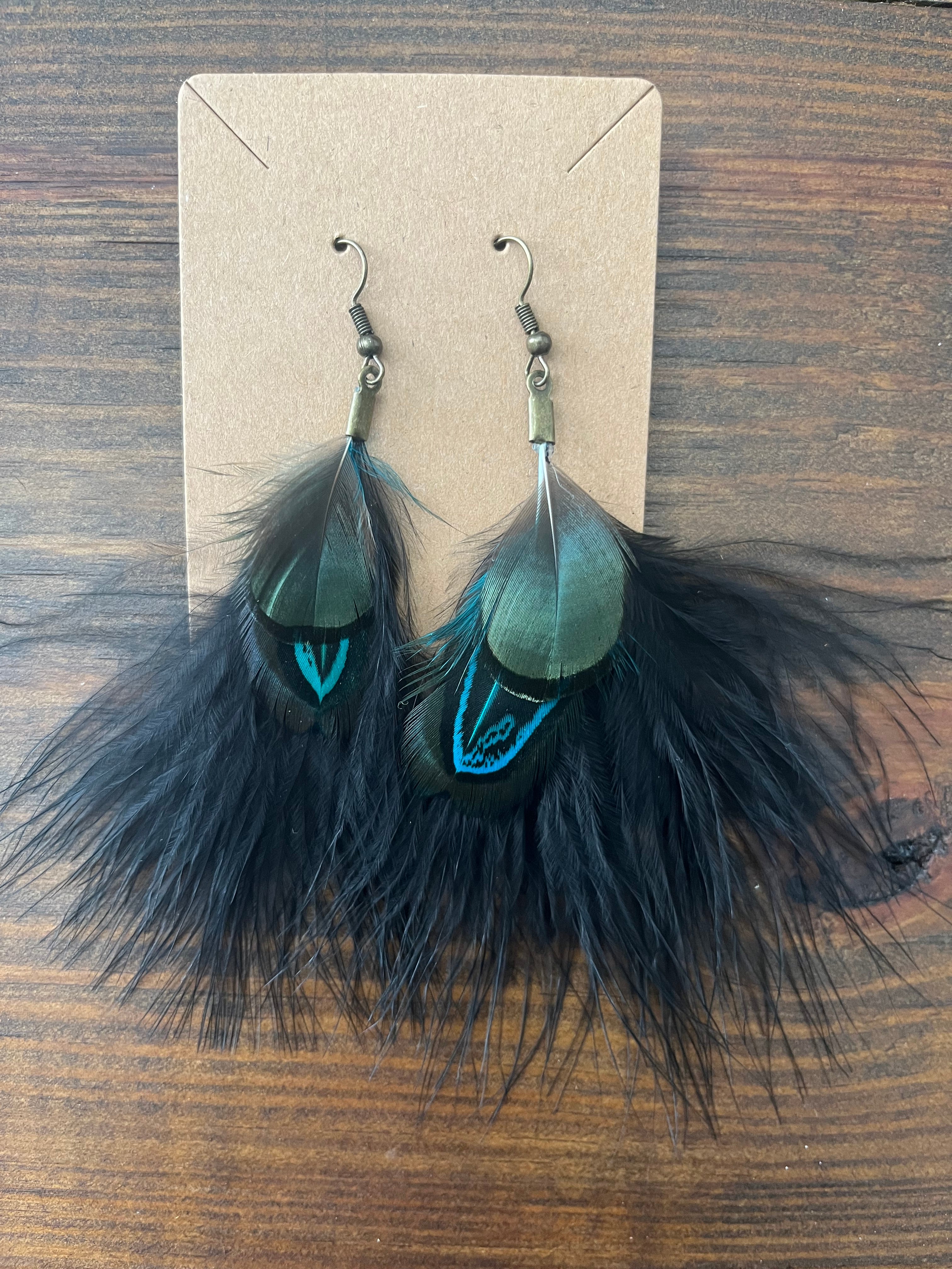 “Penny” Feathered Earring