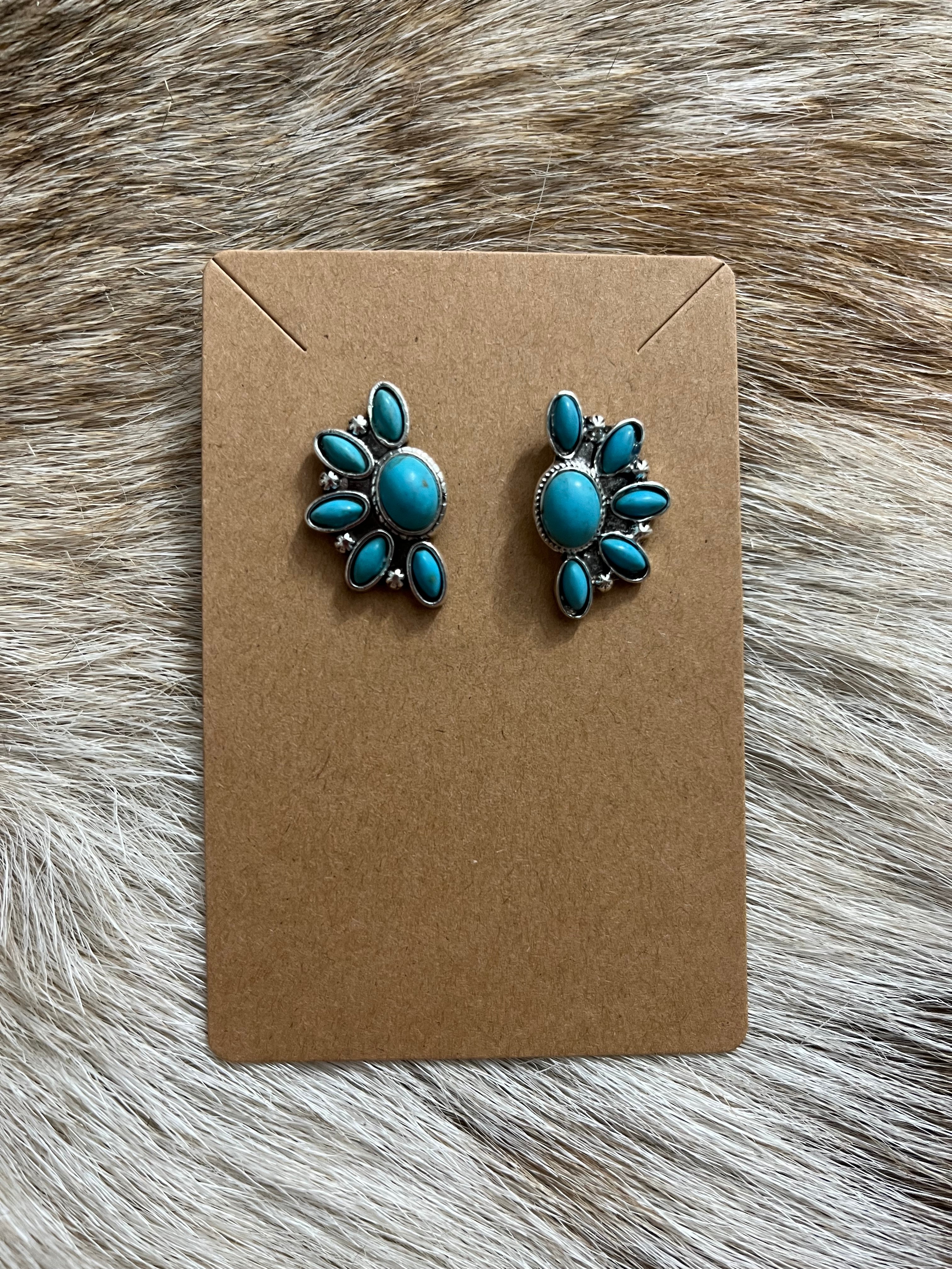 Half moon Turquoise Stud