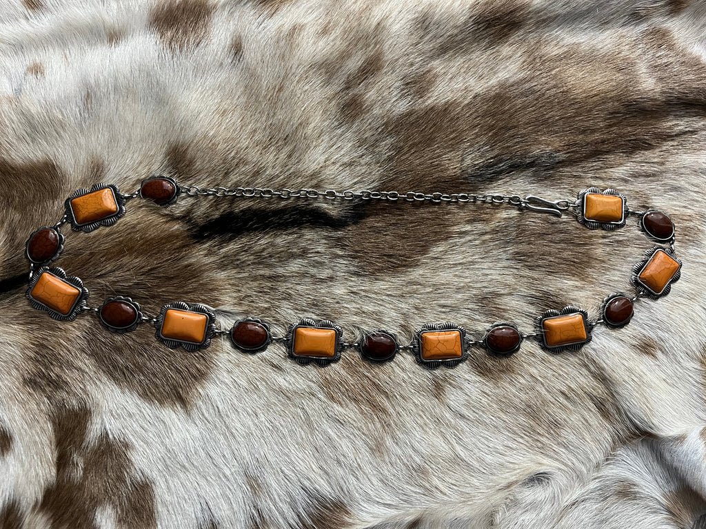 Multi-Colored Concho Belt