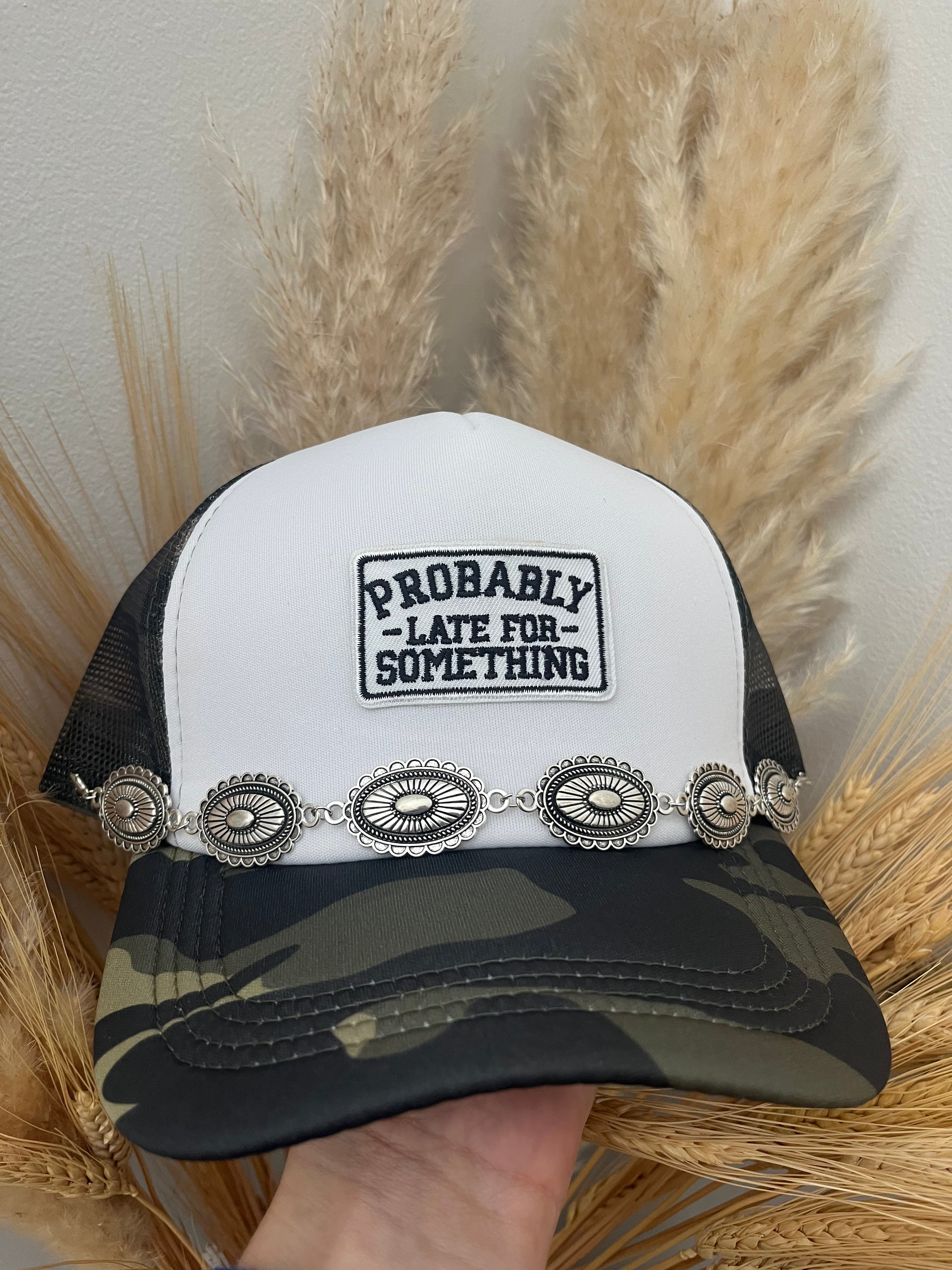 “Probably Late for Something” Concho Chain Trucker