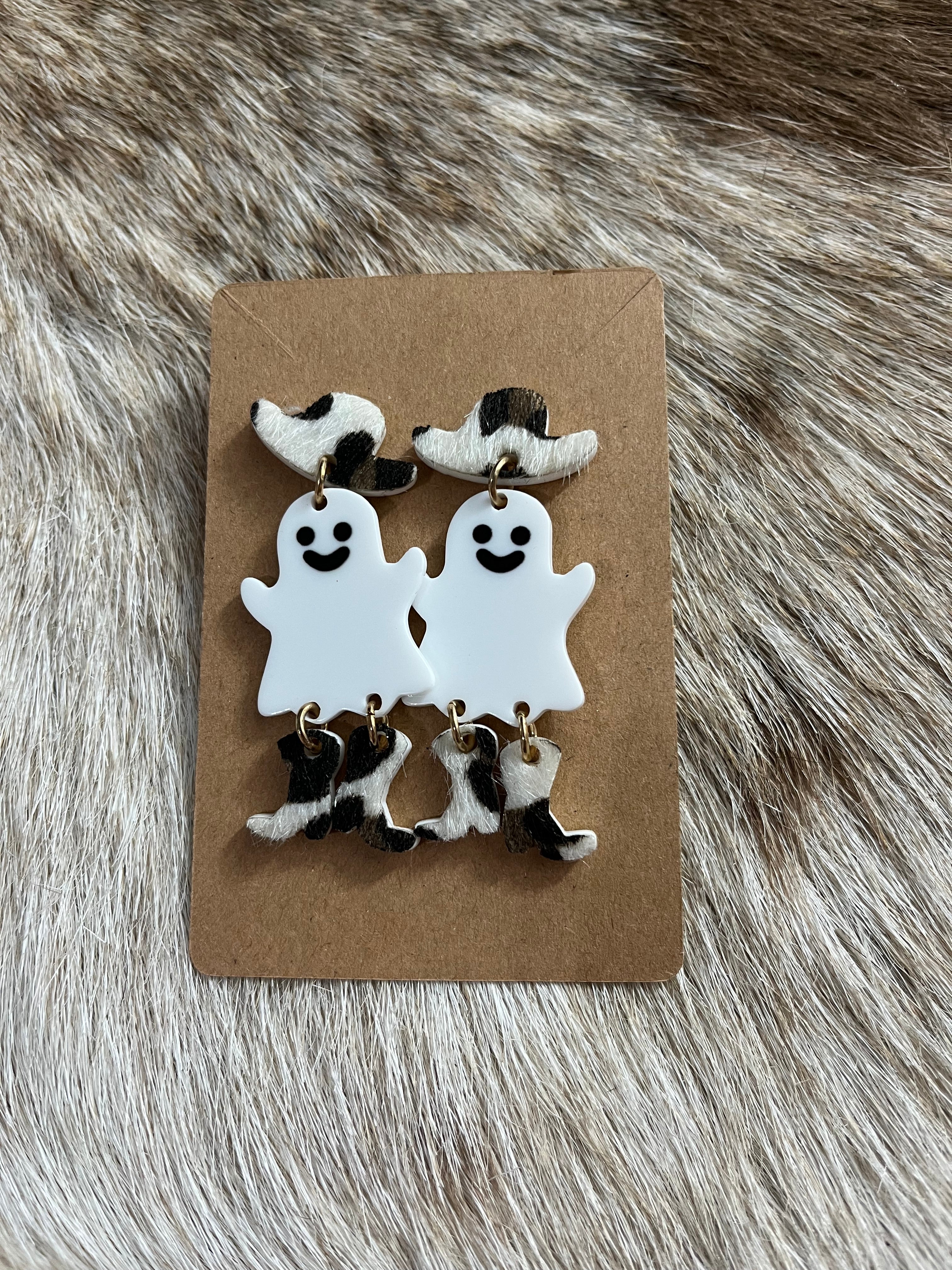 Howdy Ghost Dangle Earrings