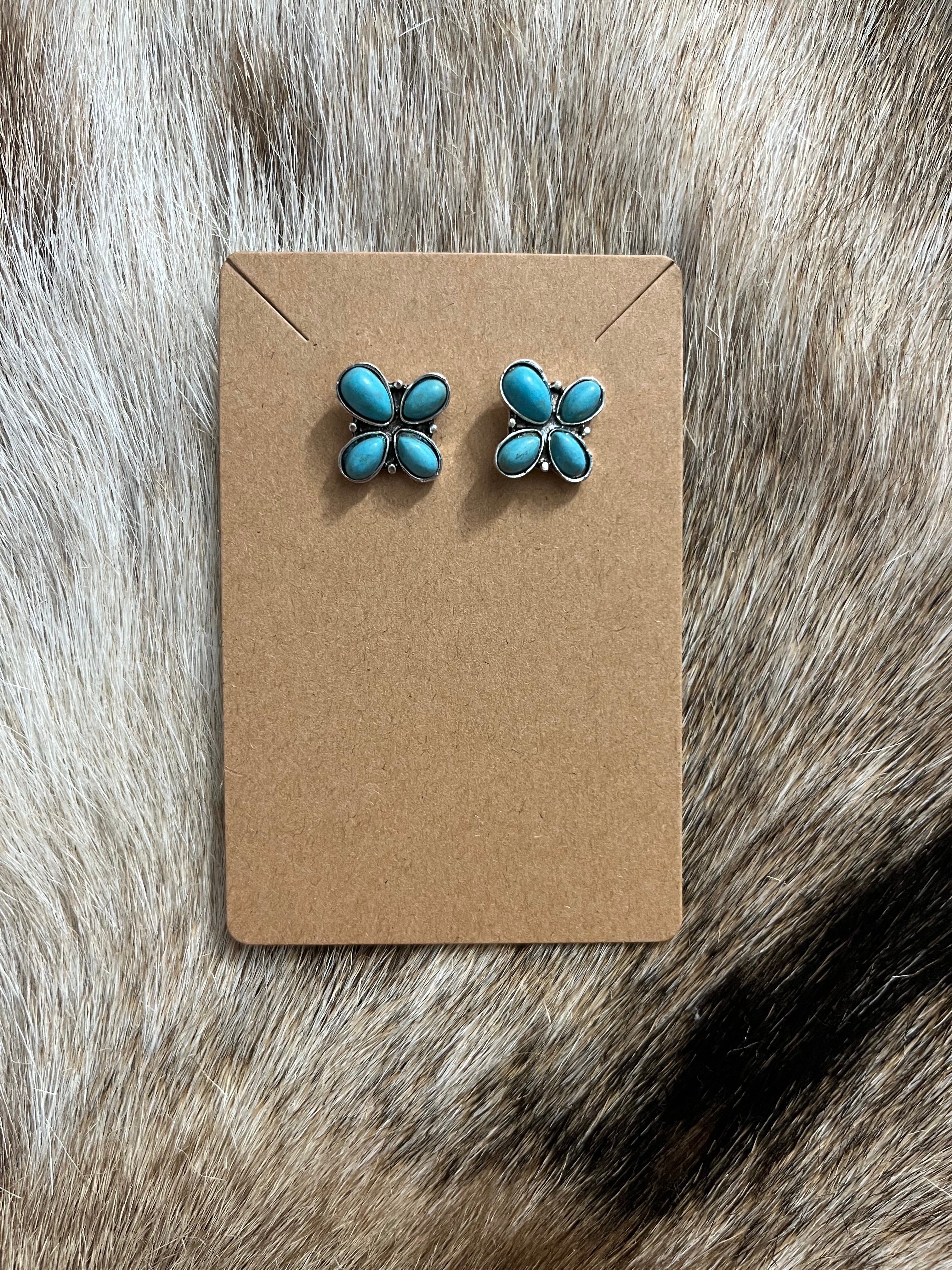 Clover Turquoise Stud
