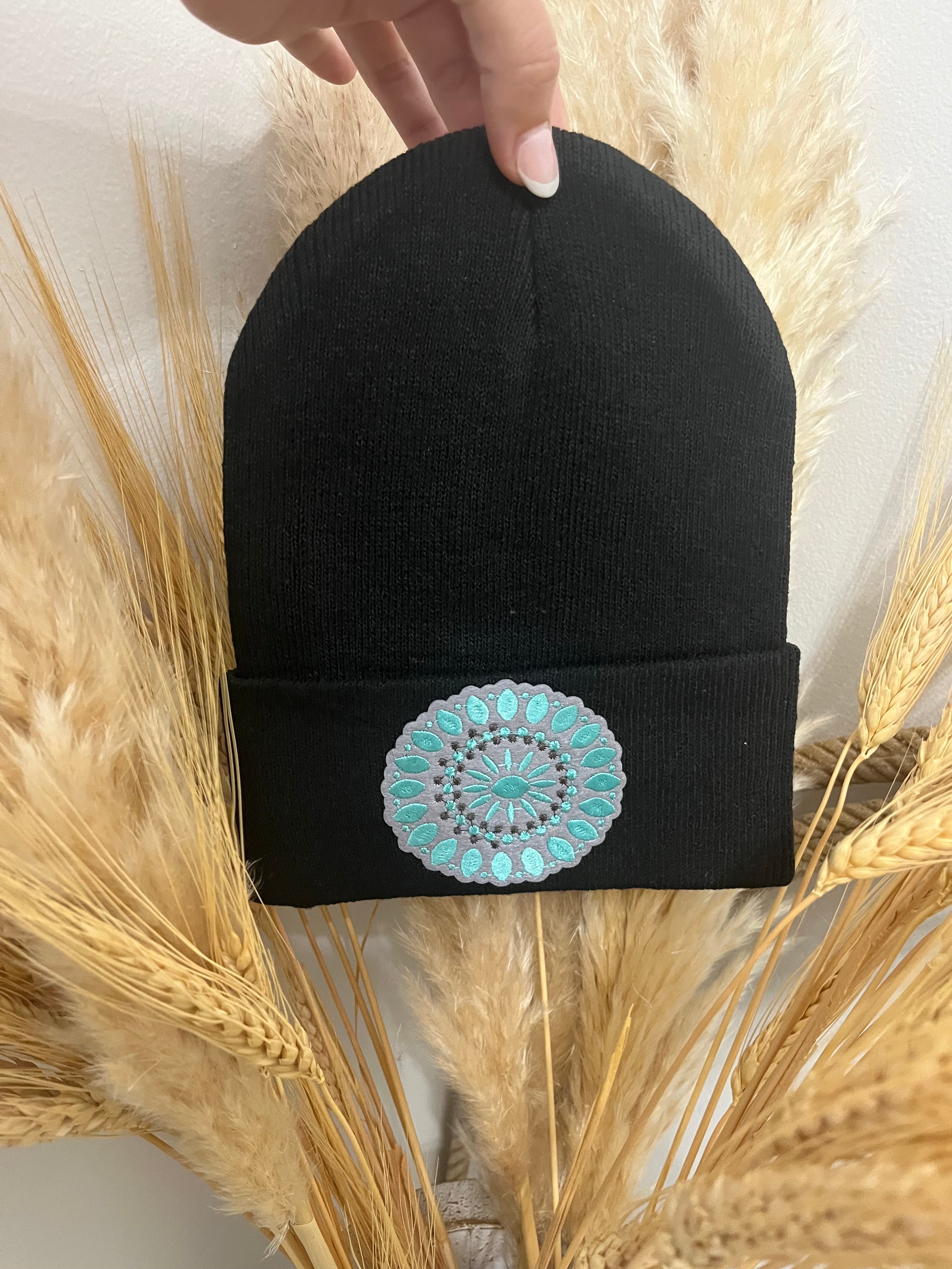 Turquoise Concho Beanie