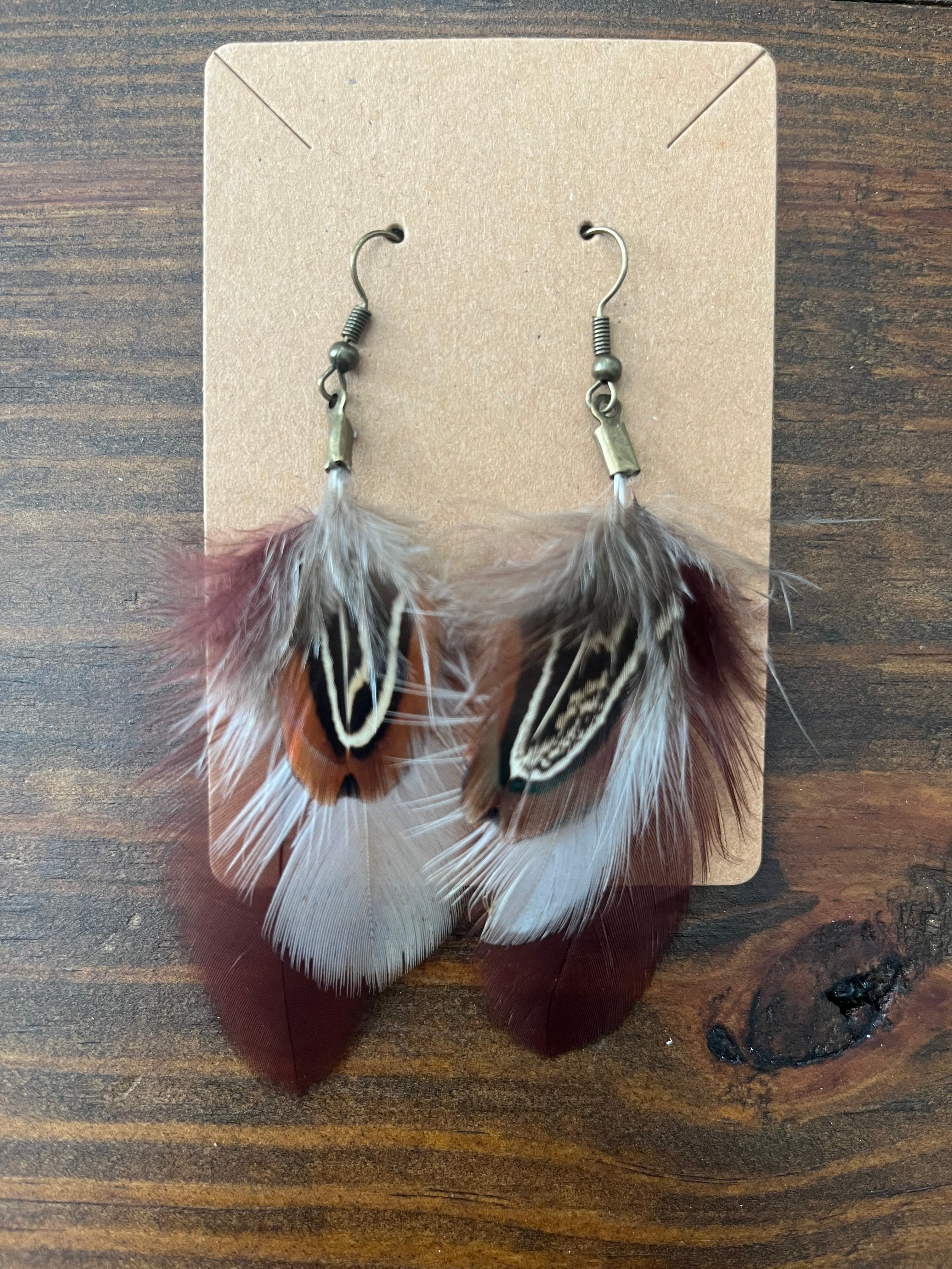 “Faith” Feathered Earring