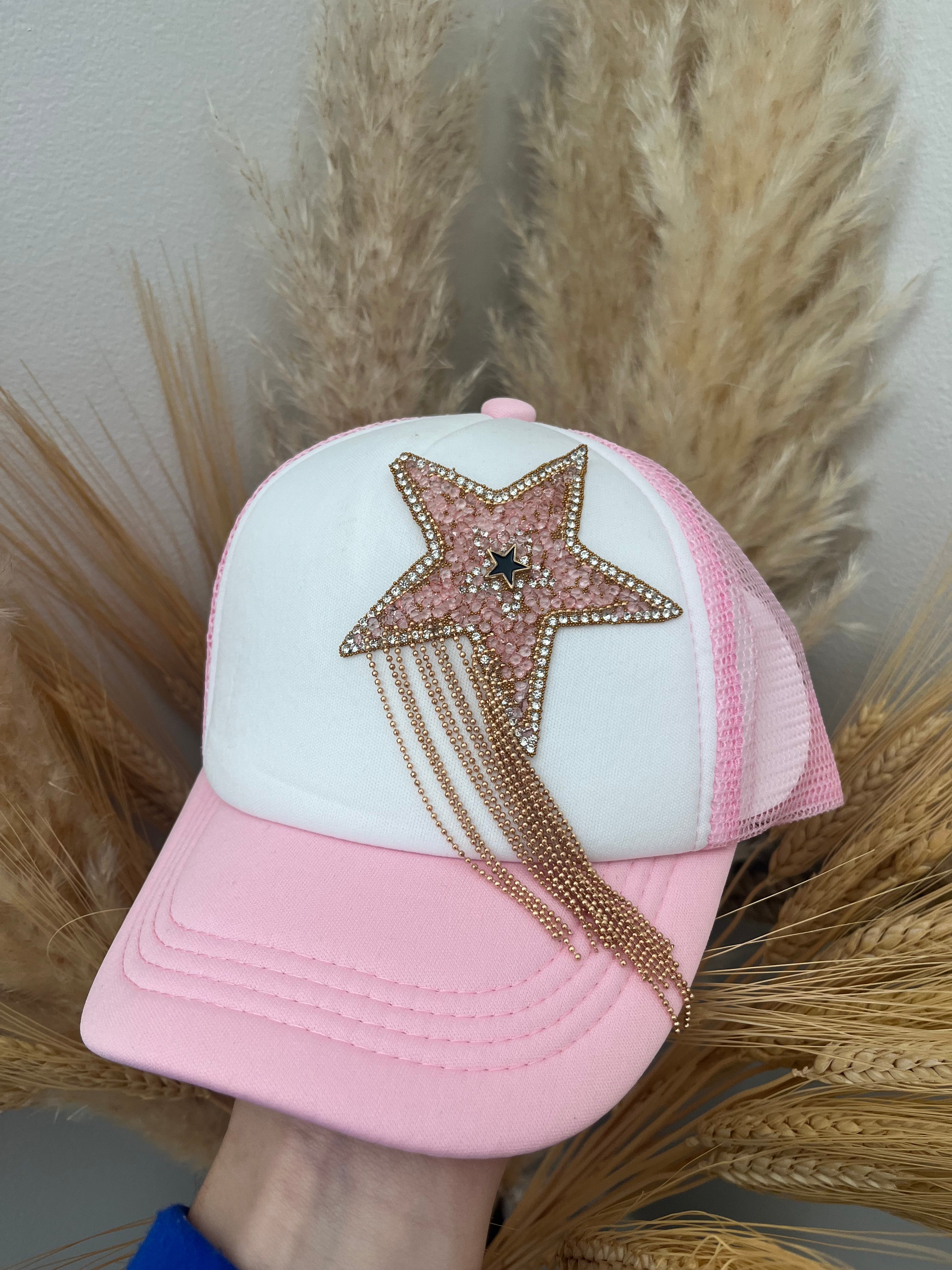 Pink Sparkle Star Children’s Trucker
