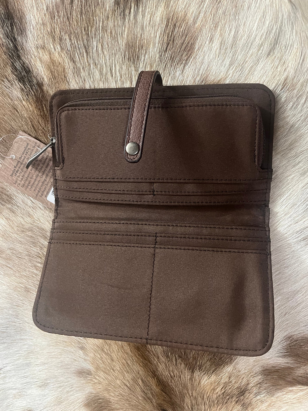 Saddle Brown Tooled Wallet