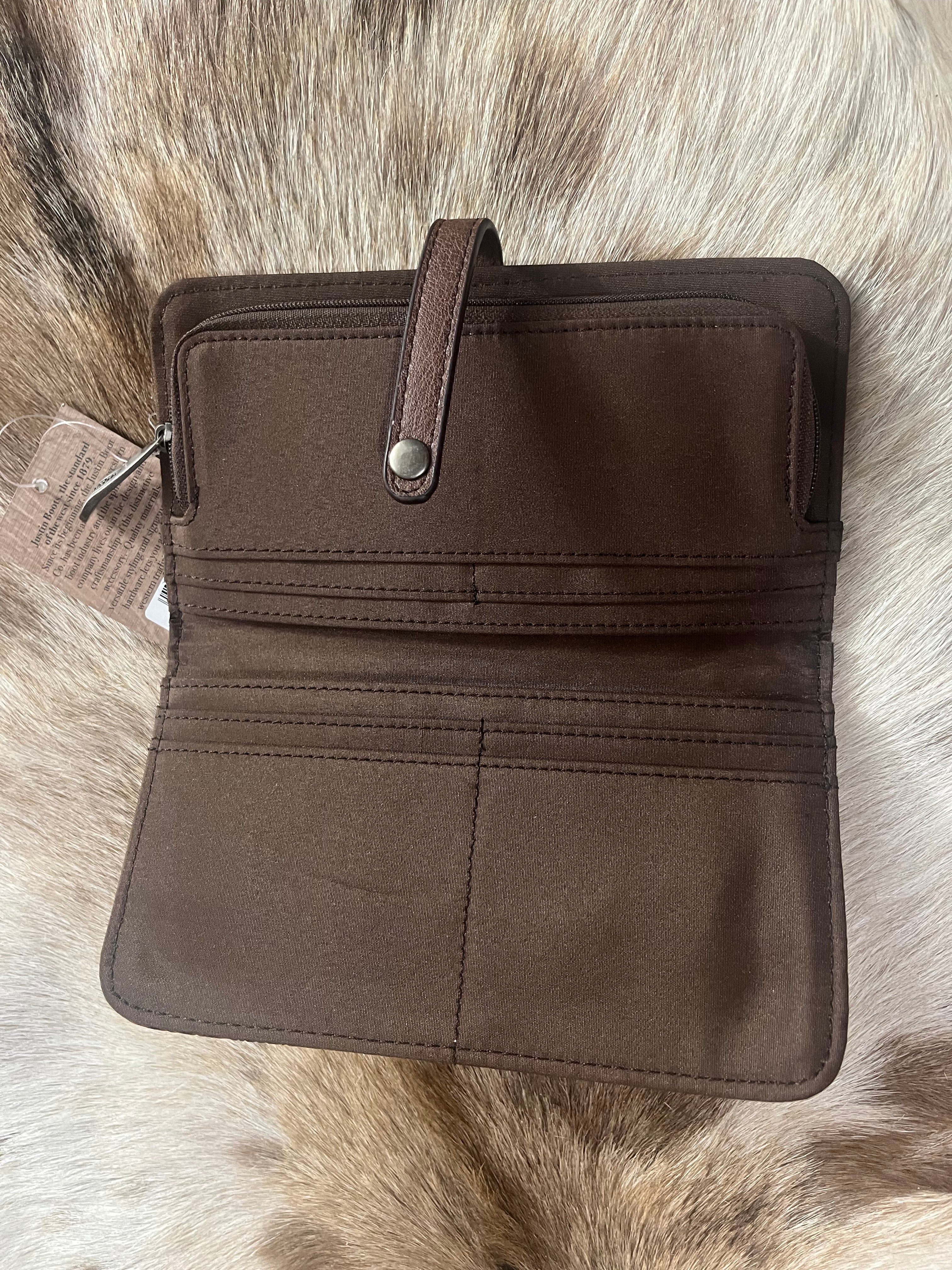 Saddle Brown Tooled Wallet