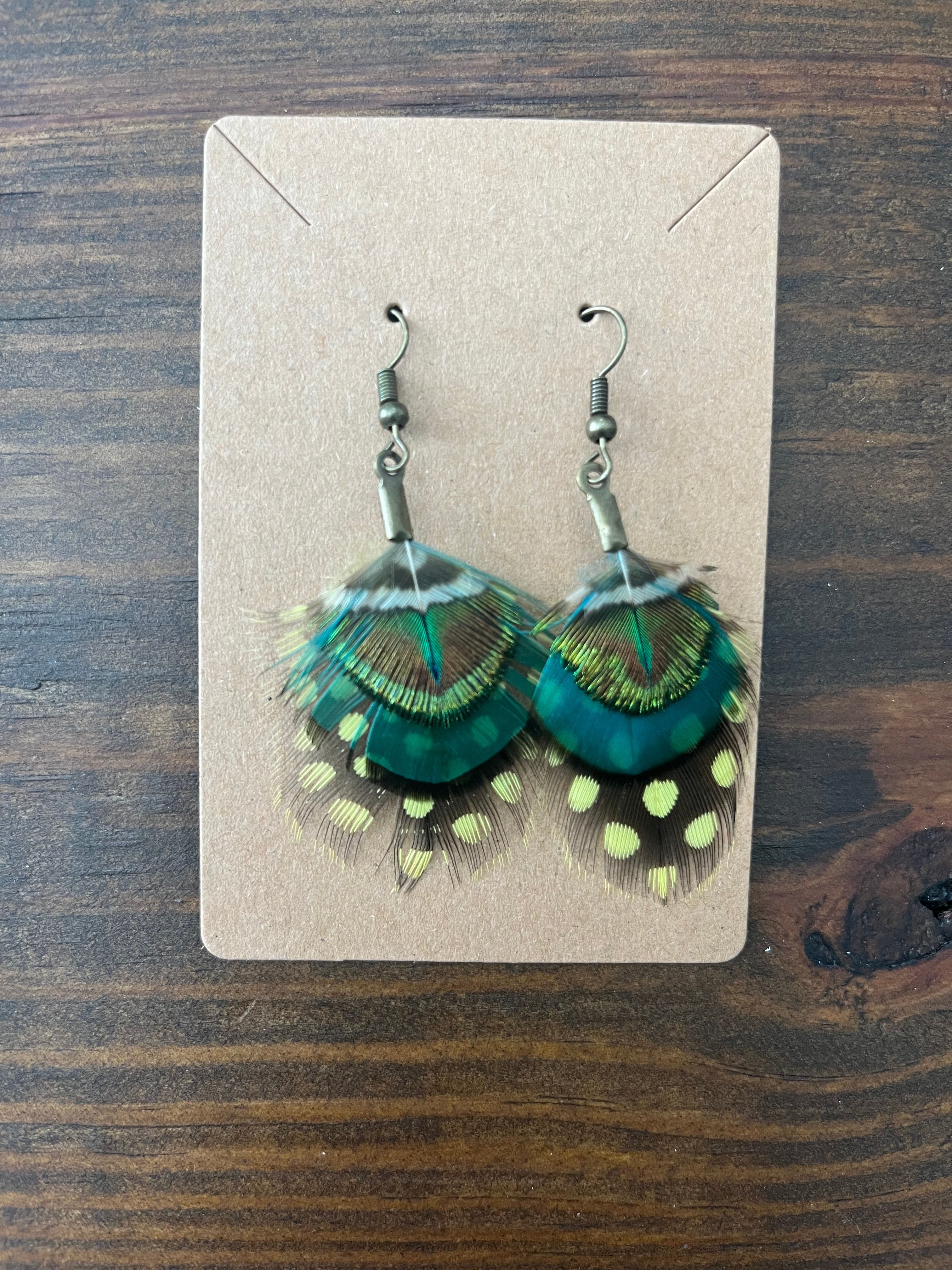 “Fast Money” Feathered Earring