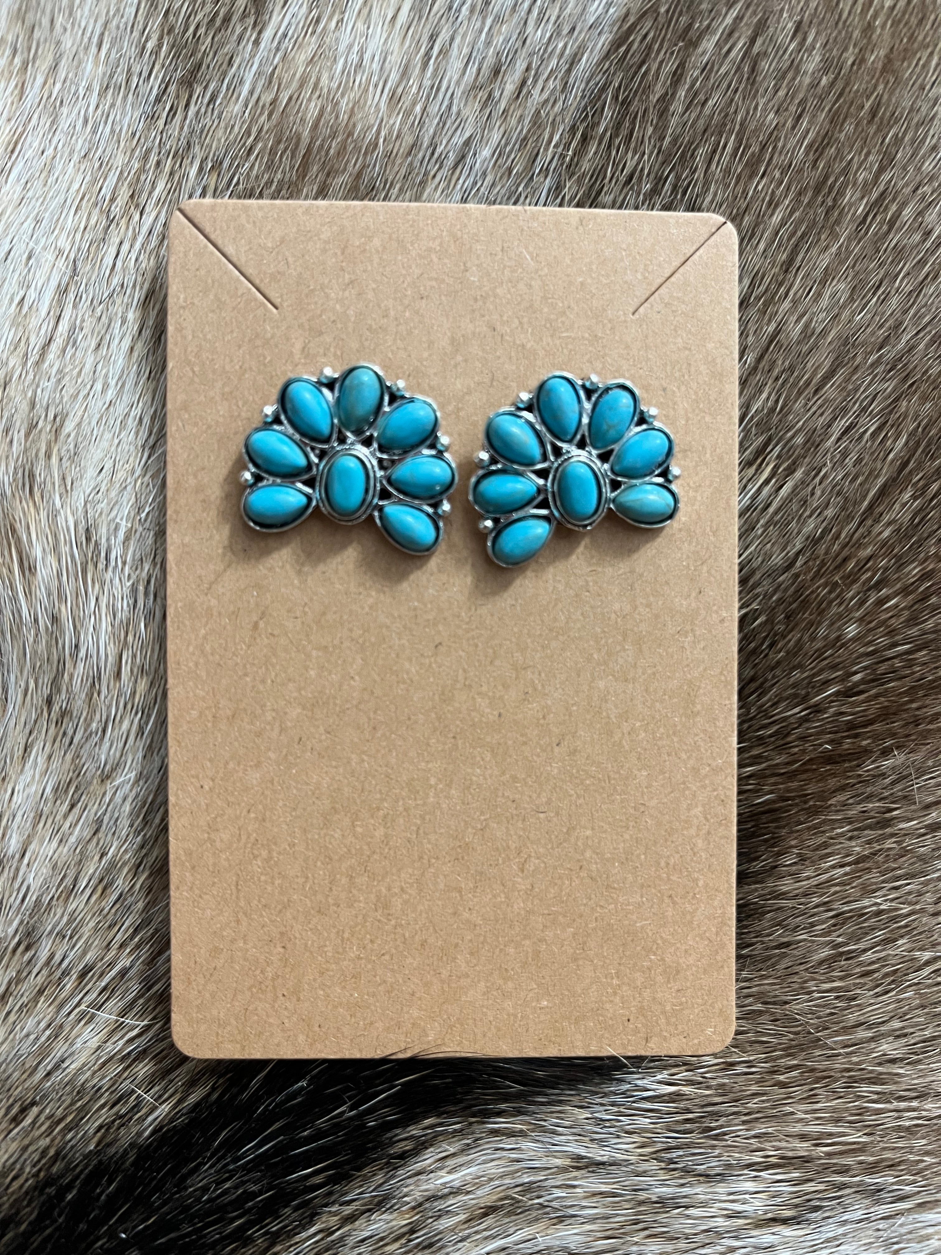 Rainbow Turquoise Stud