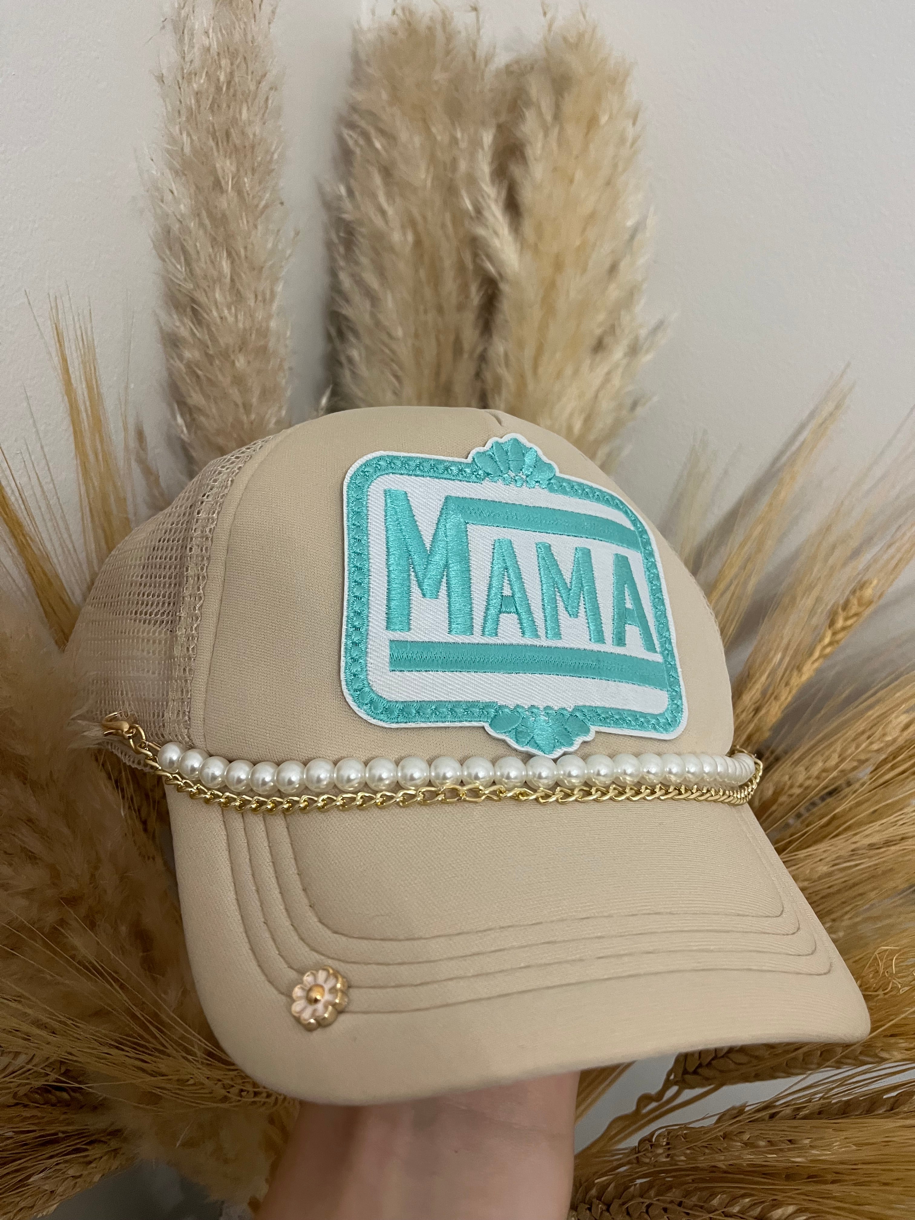 “Mama” Pearl Chain Trucker Hat