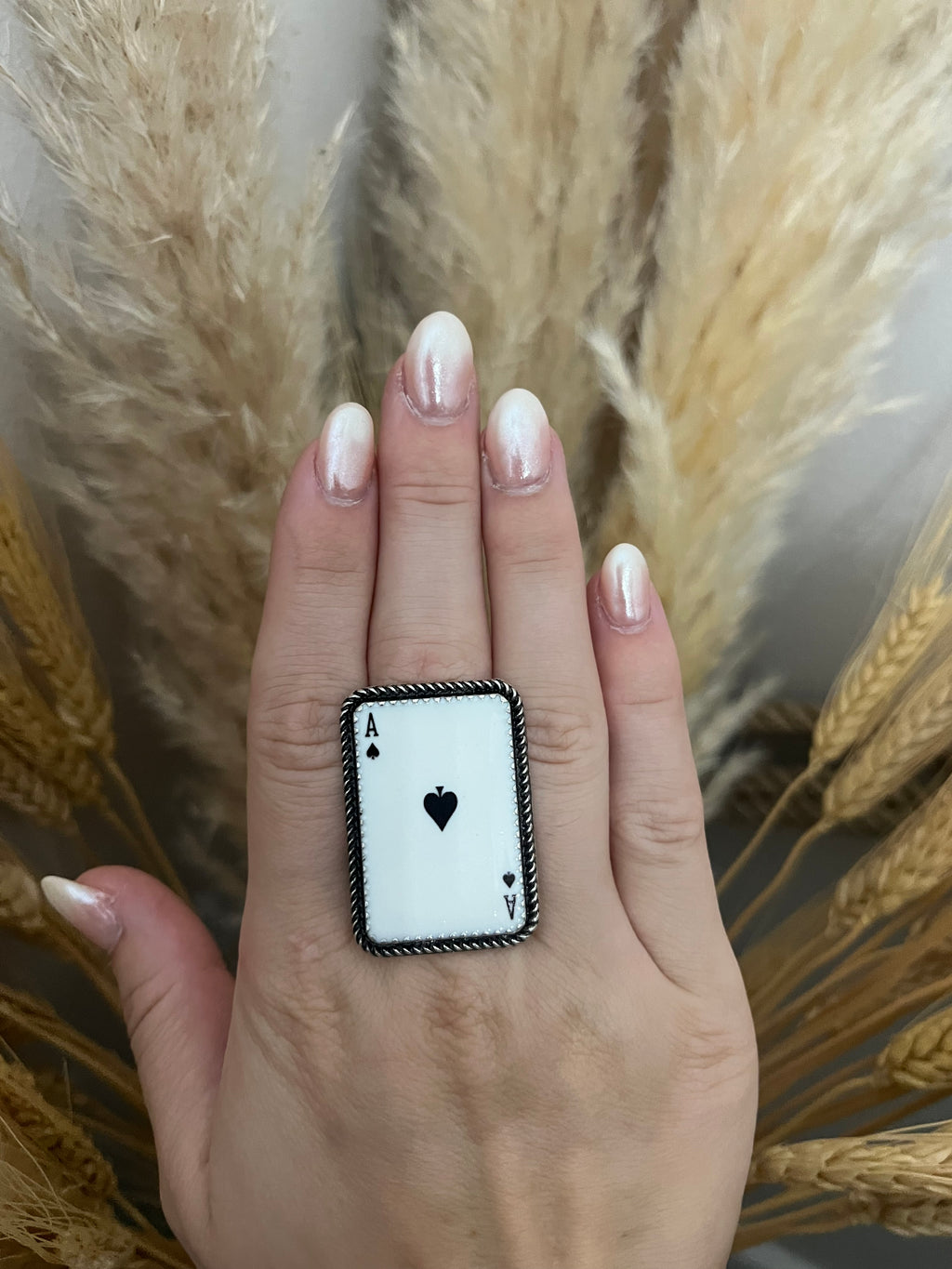 Ace of Spades Card Ring