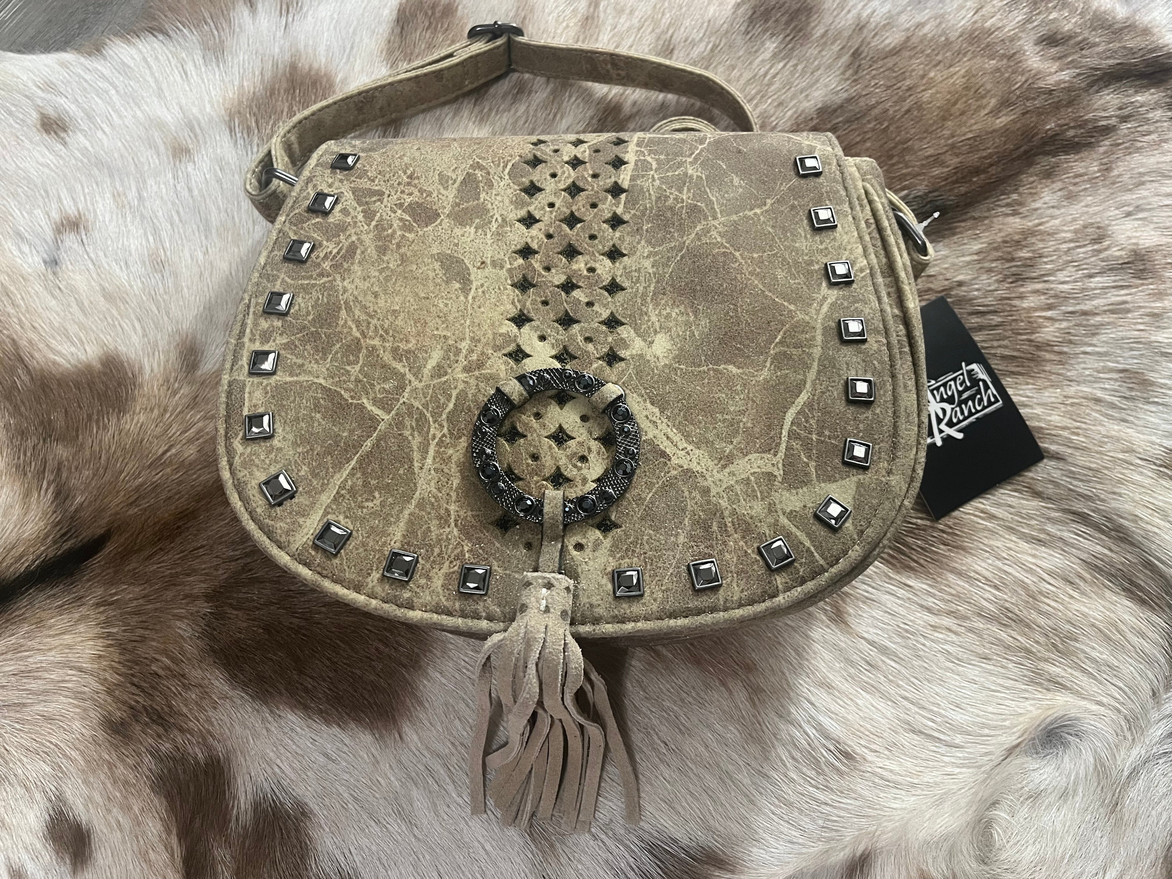 Angel Ranch Studded Crossbody Purse