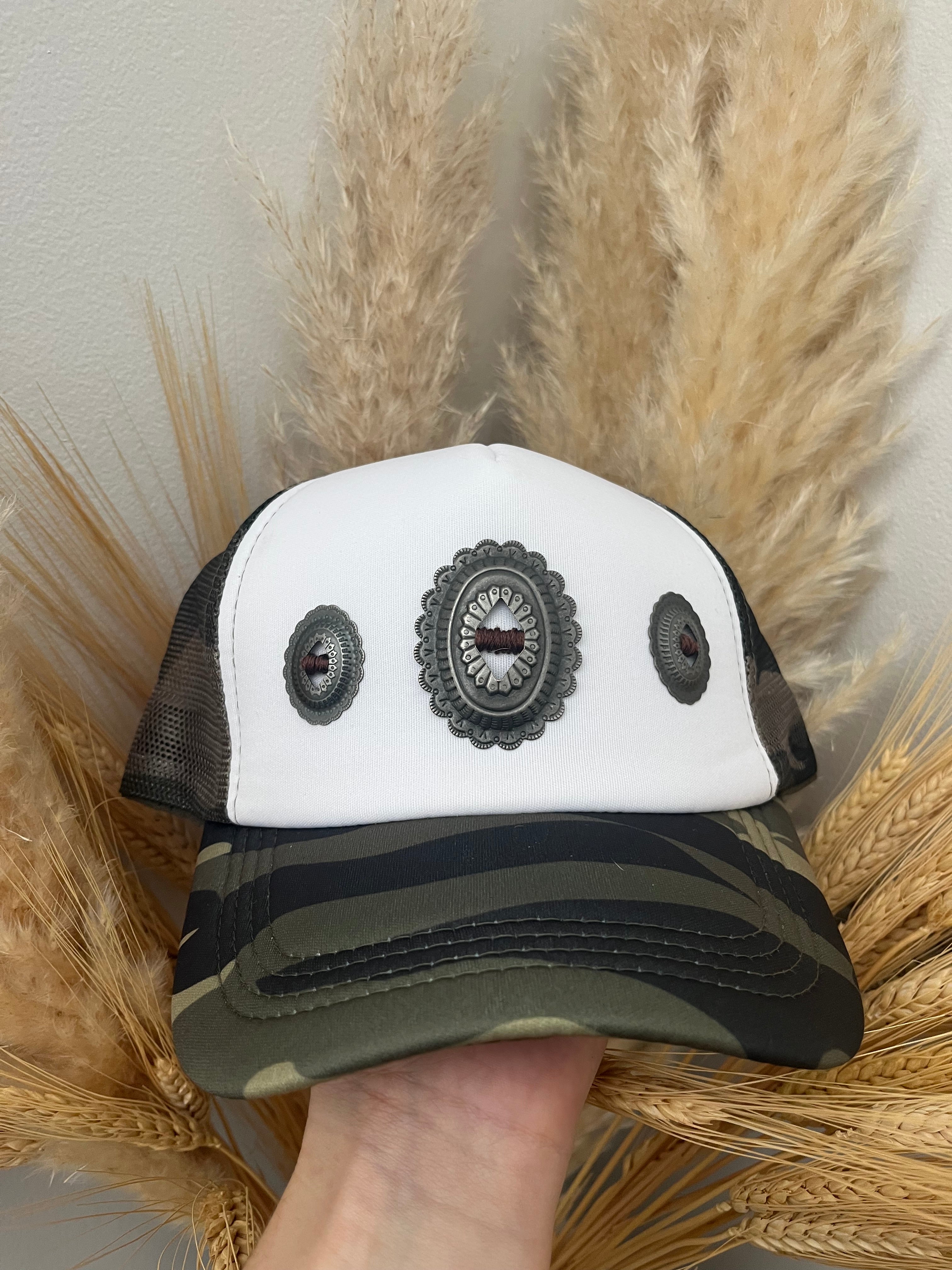 Three Concho Camo Trucker