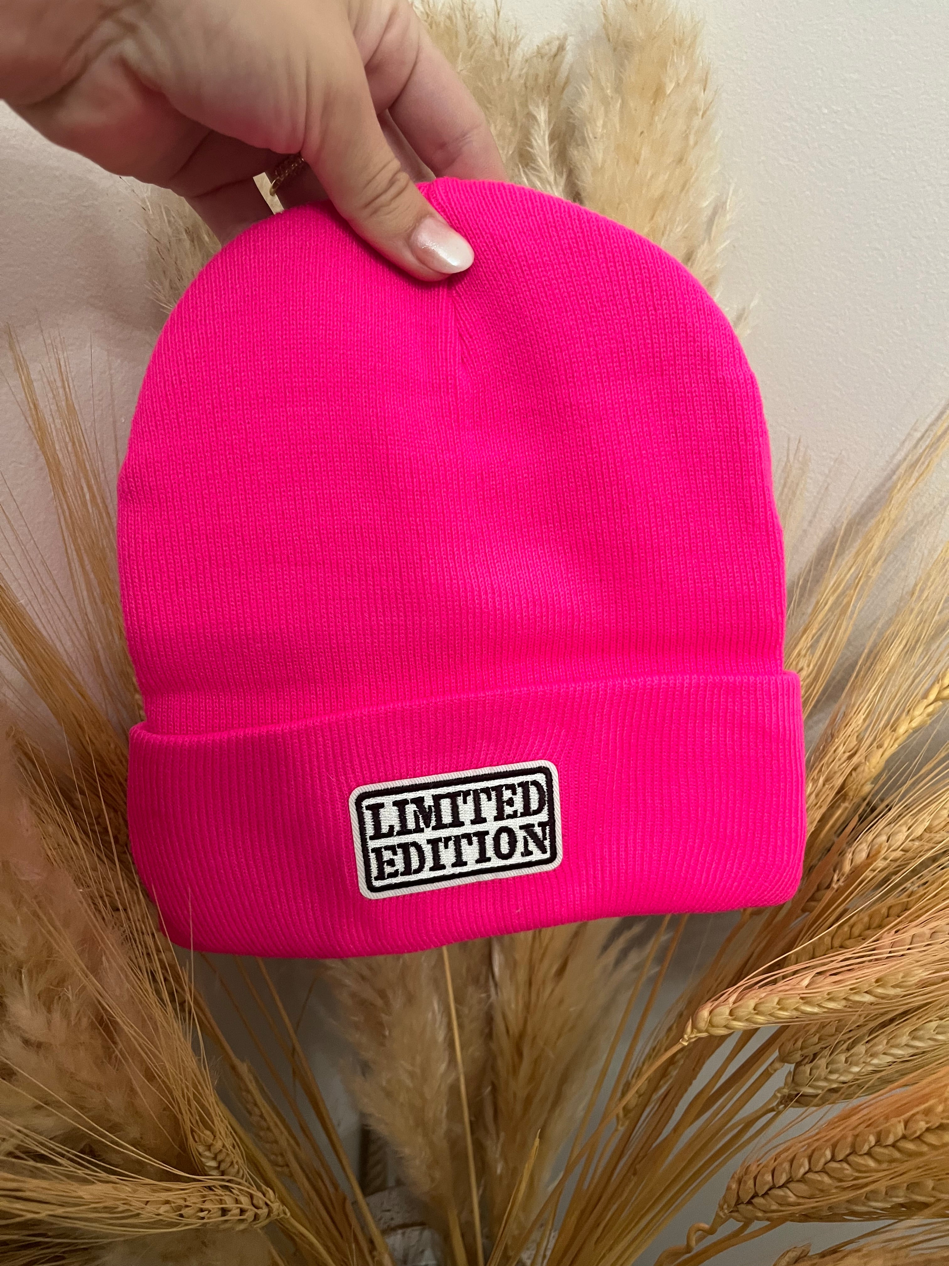 “Limited Edition” Shocking Pink Beanie