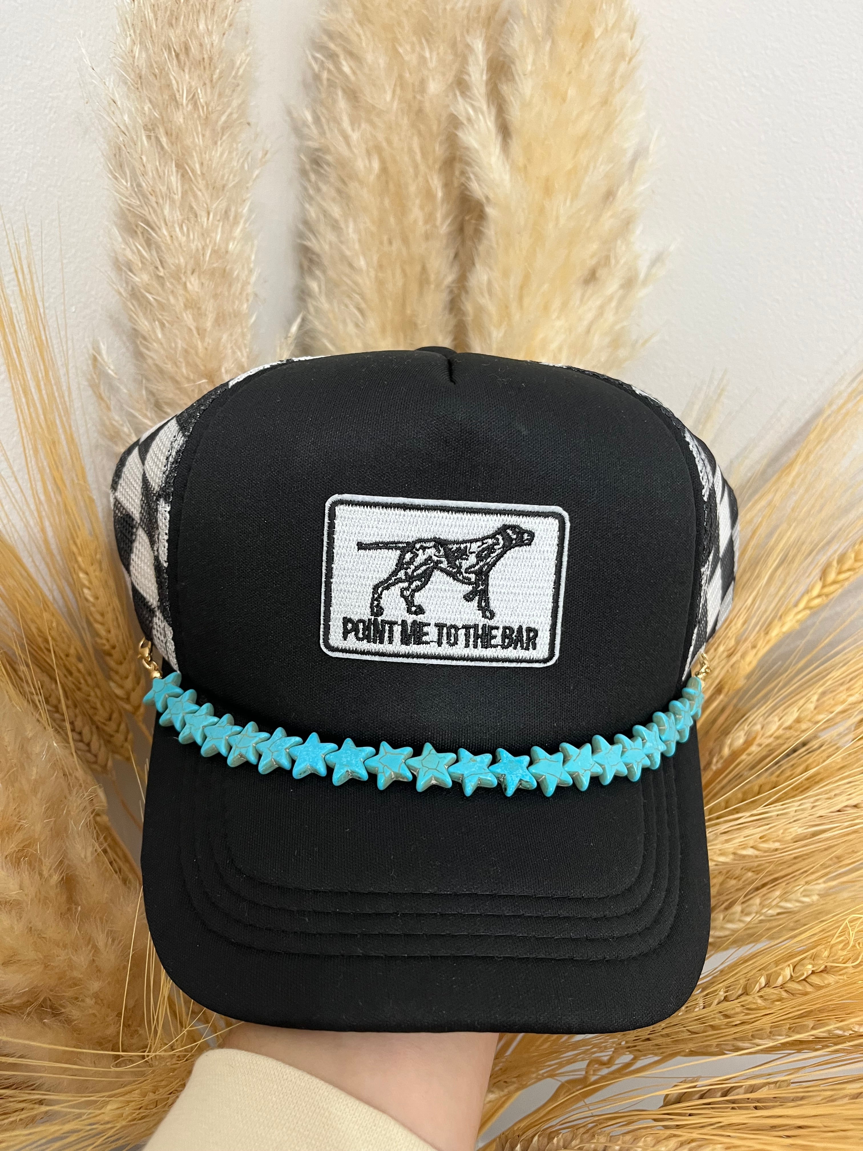 Point me to the bar- Turquoise star chained