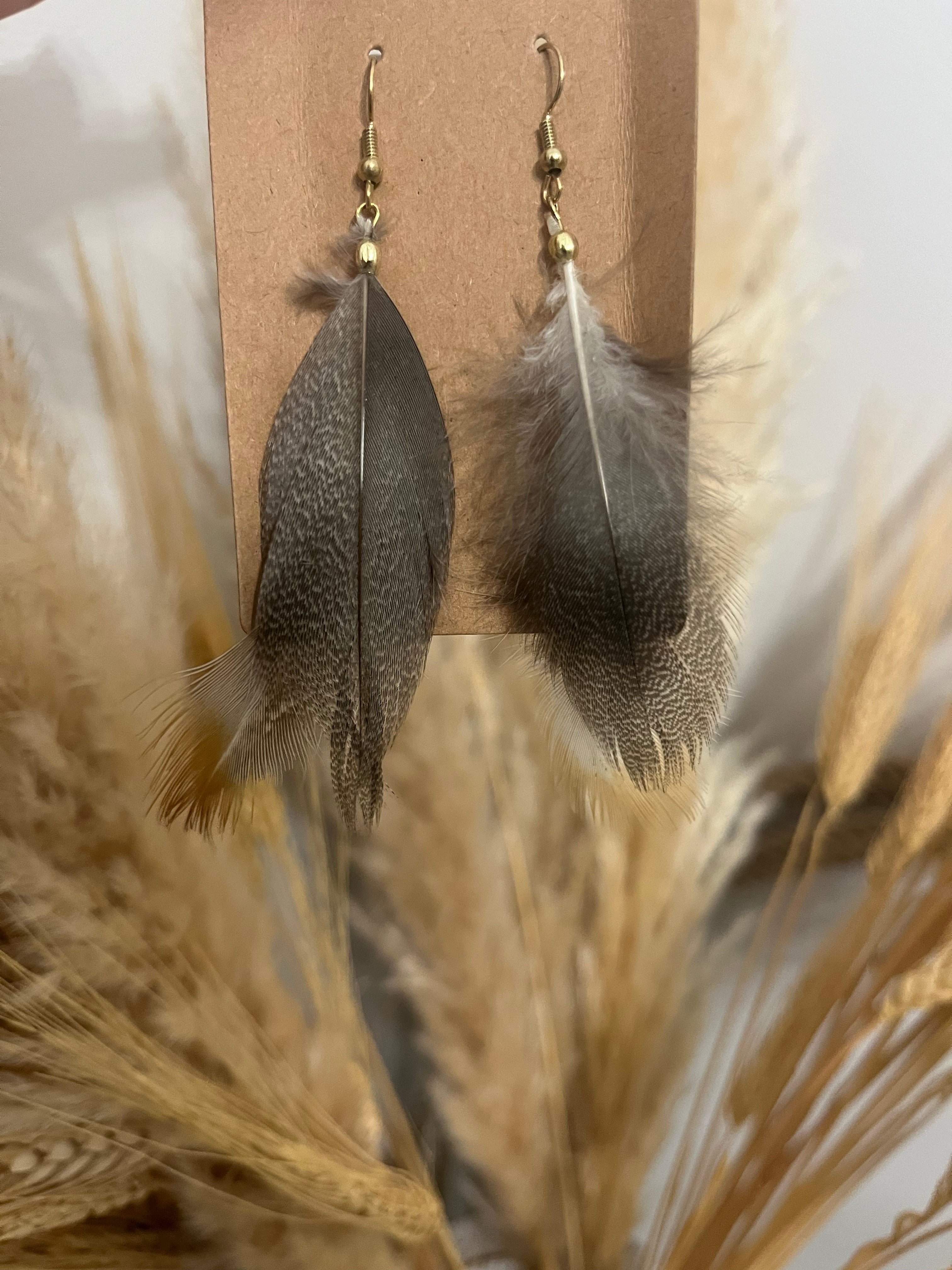 “Jasper” Quail Earrings