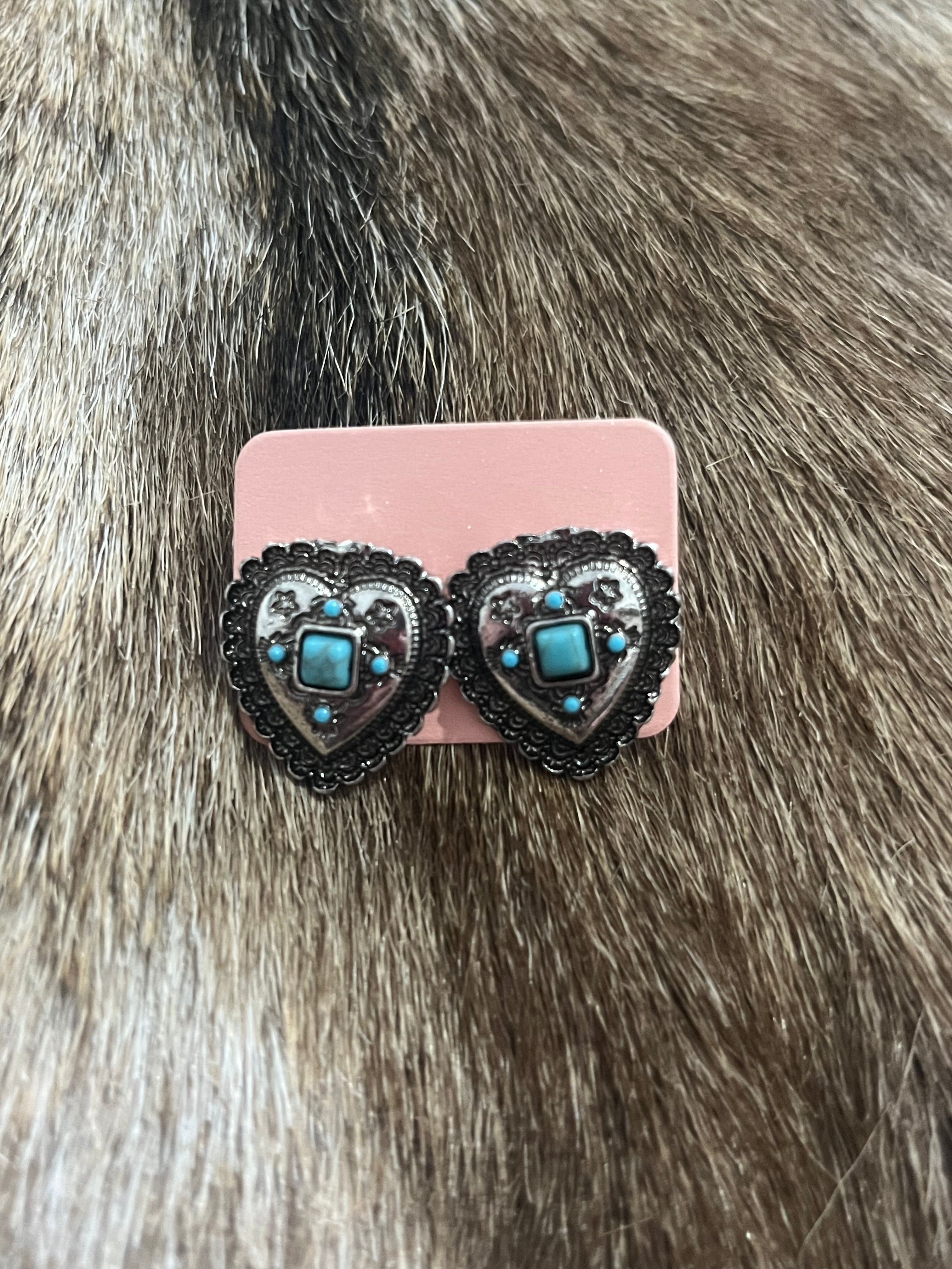 Saddle Heart Earrings