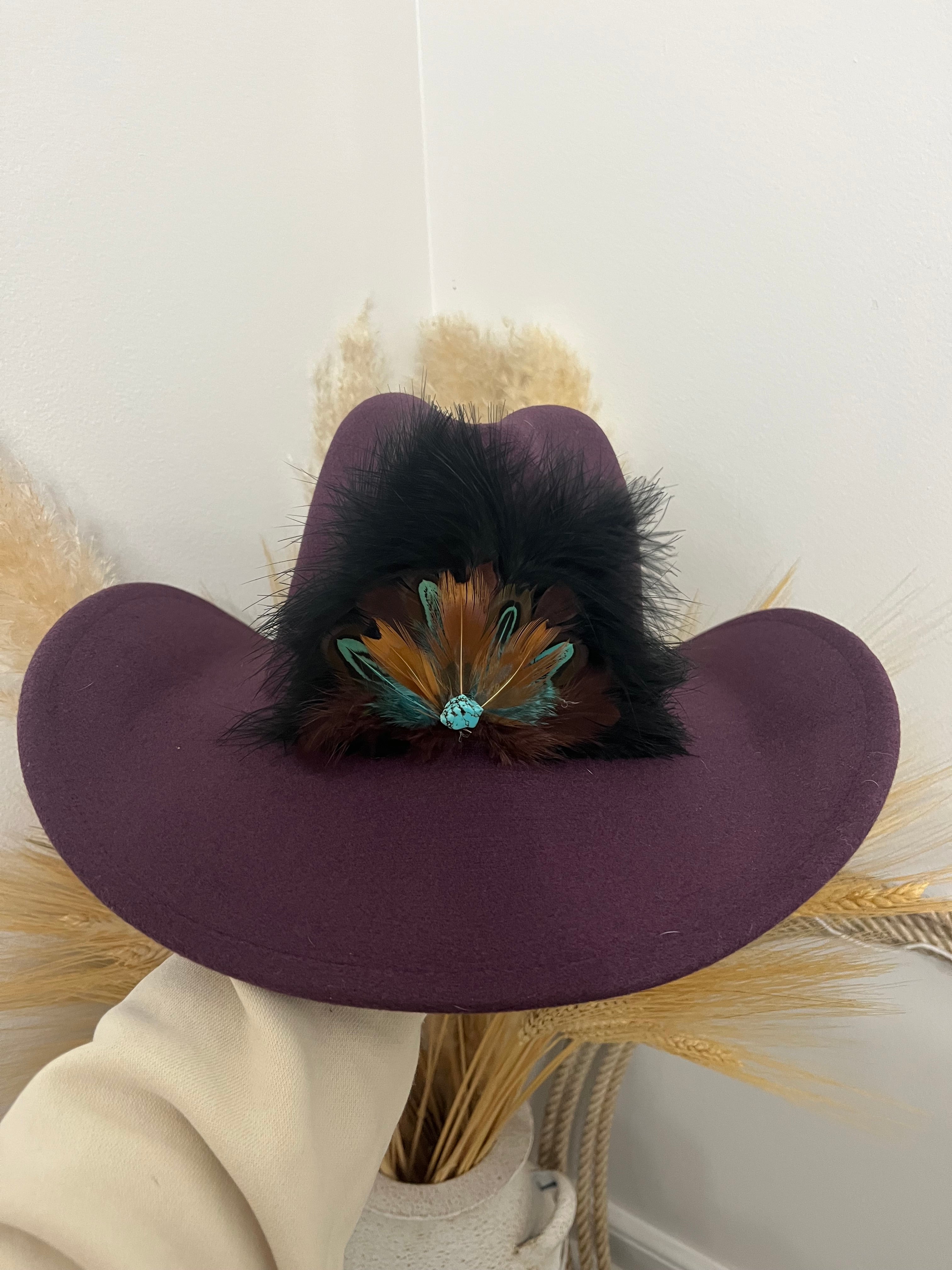 Feathered Cowgirl Hat