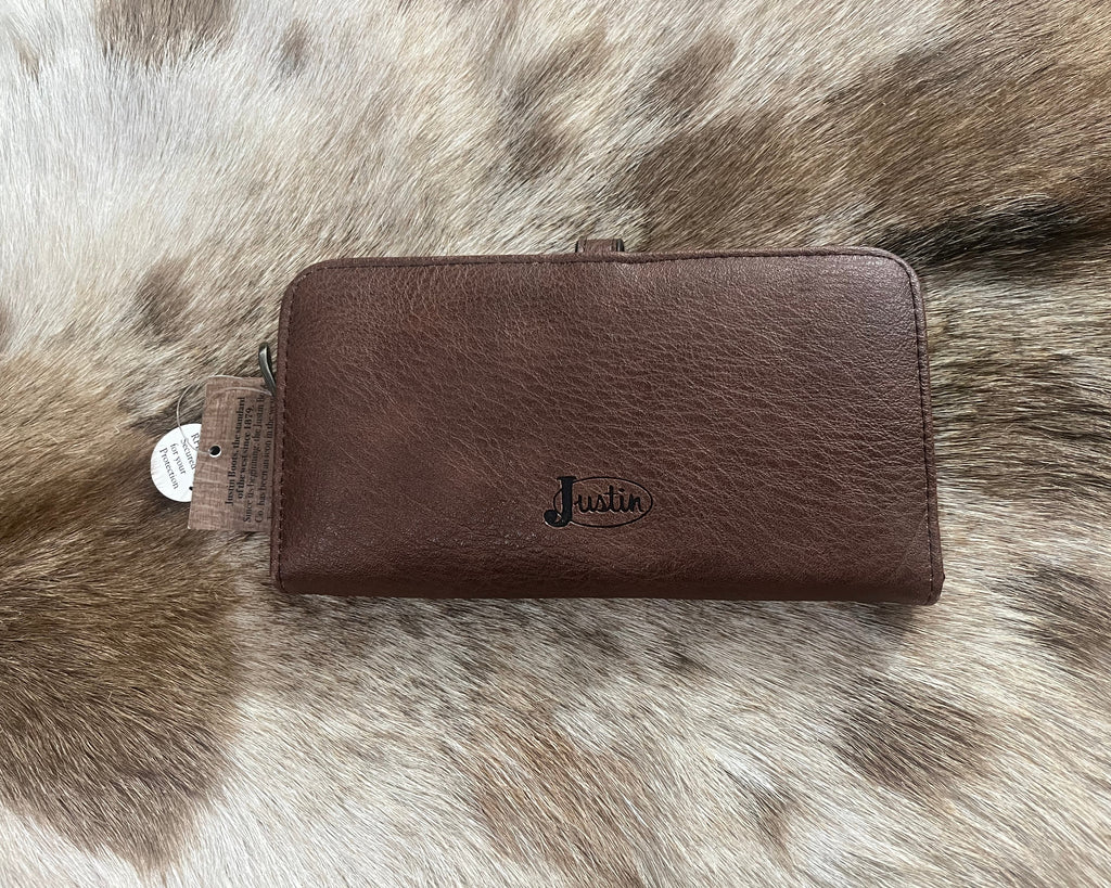 Saddle Brown Tooled Wallet