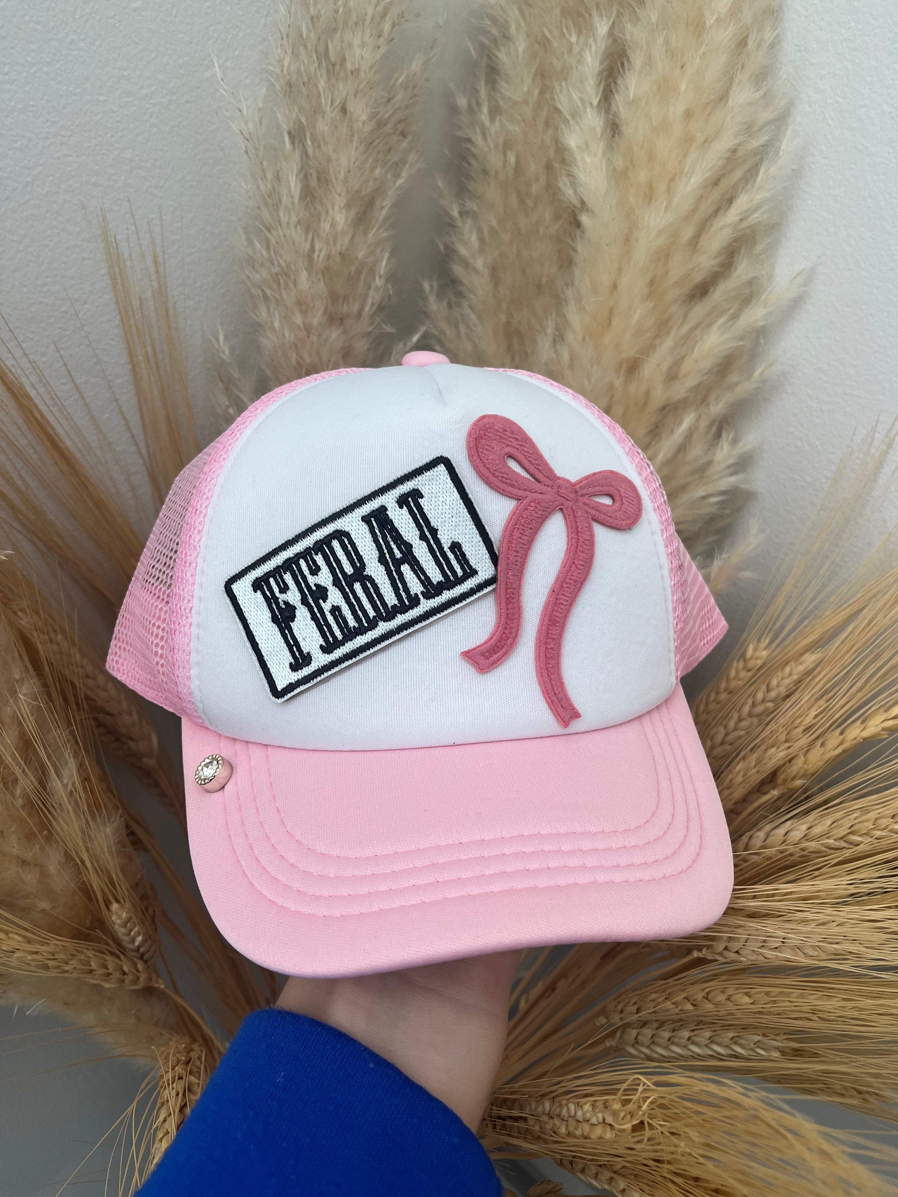 Pink “Feral” Bow Children’s Trucker