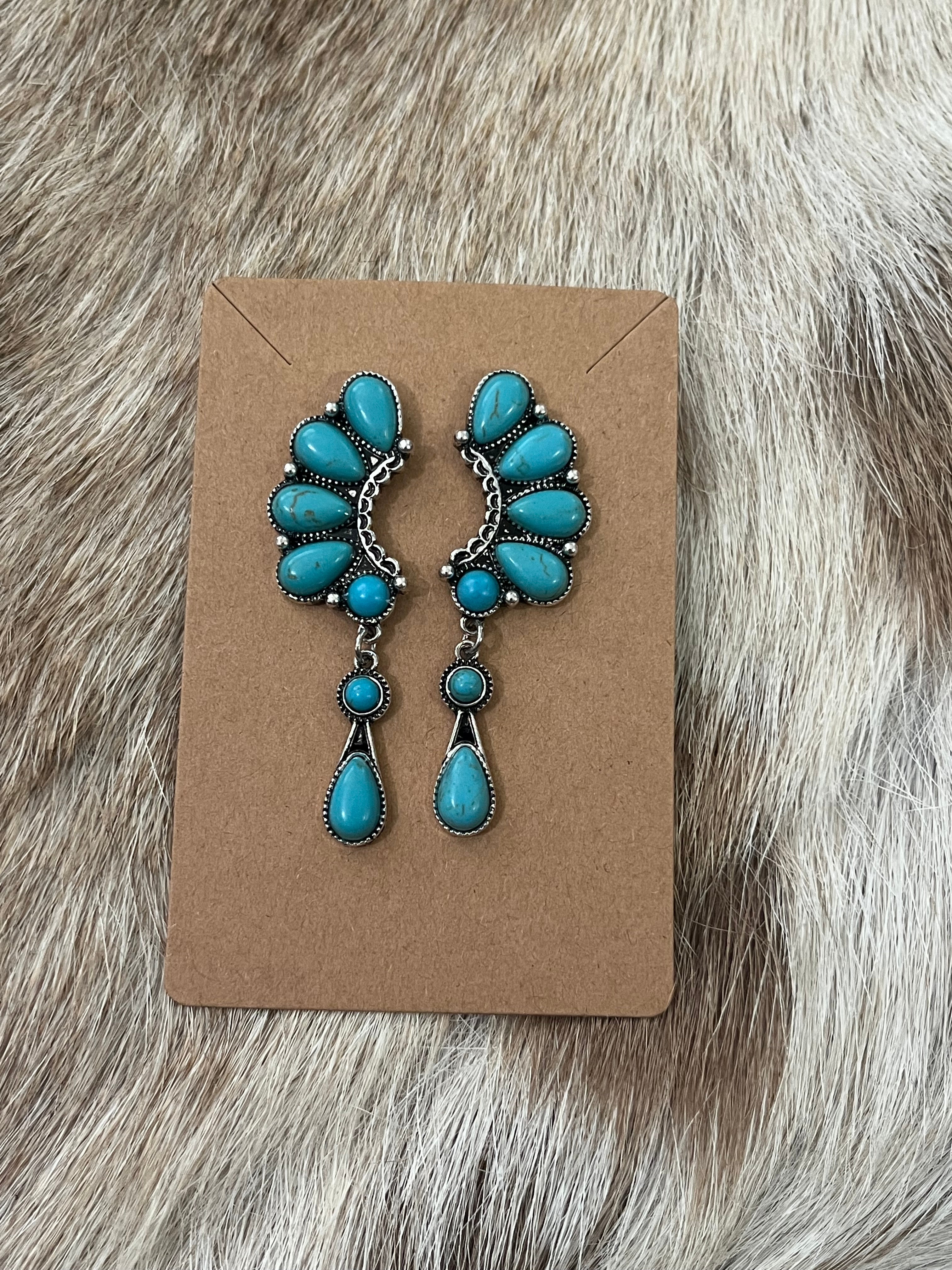 Turquoise Ear climber Earring